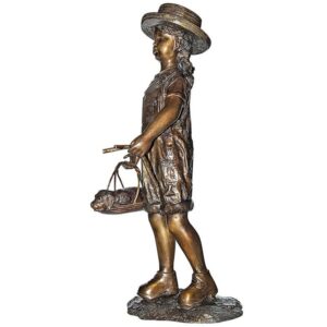 Design Toscano PN6060 18 Inch Hatti with Her Puppy - Bronze