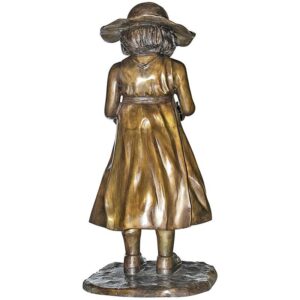 Design Toscano PN6580 16 Inch Beulahs Sundress Girl Reading - Bronze