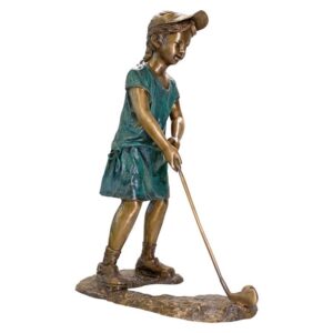 Design Toscano PN6755 29 Inch Gabrielle Girl Golfer Statue - Bronze