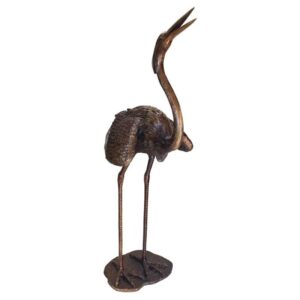 Design Toscano PN69701 28 Inch Grande Heron Head Low Statue - Bronze