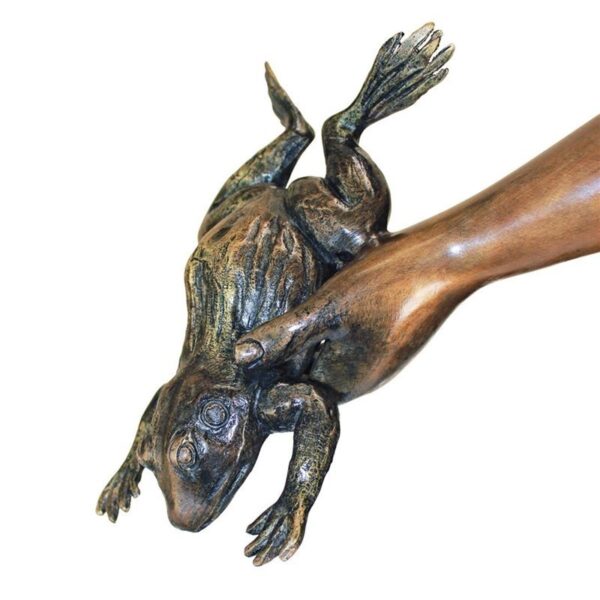 Design Toscano PN7292 33 1/2 Inch Catch and Release Boy with Frog - Bronze