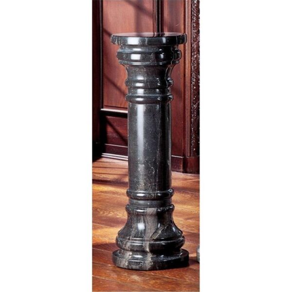 Design Toscano PO8040B 10 Inch Marble Column - Charcoal