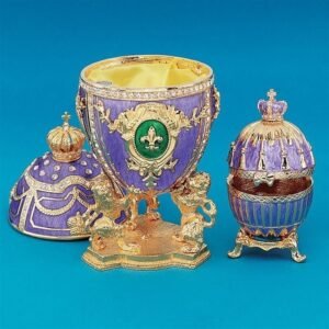 Design Toscano QF9911 3 Inch Faberge Style Eggs, Set of 2