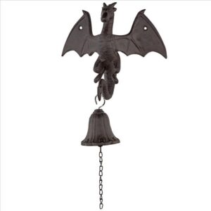 Design Toscano QH19290 8 1/2 Inch Castle Dragon Gothic Iron Bell