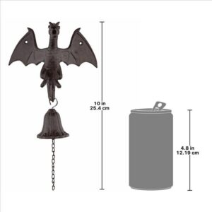 Design Toscano QH19290 8 1/2 Inch Castle Dragon Gothic Iron Bell