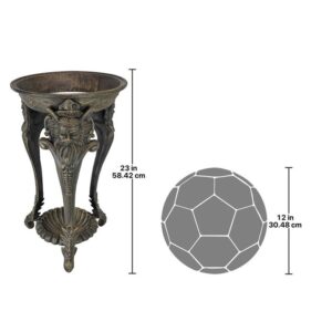 Design Toscano QH7231 13 1/2 Inch Greek Satyr Cast Iron Umbrella Stand