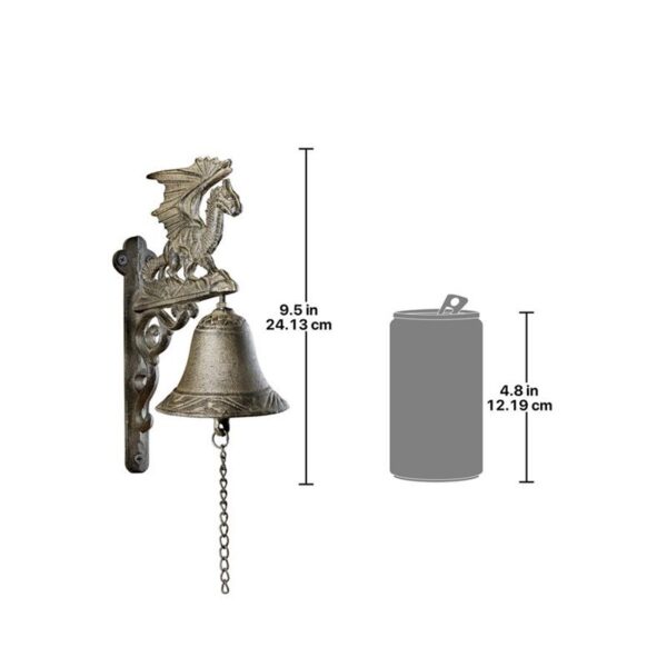 Design Toscano QH9029 4 Inch Dragon of Murdock Manor Iron Bell