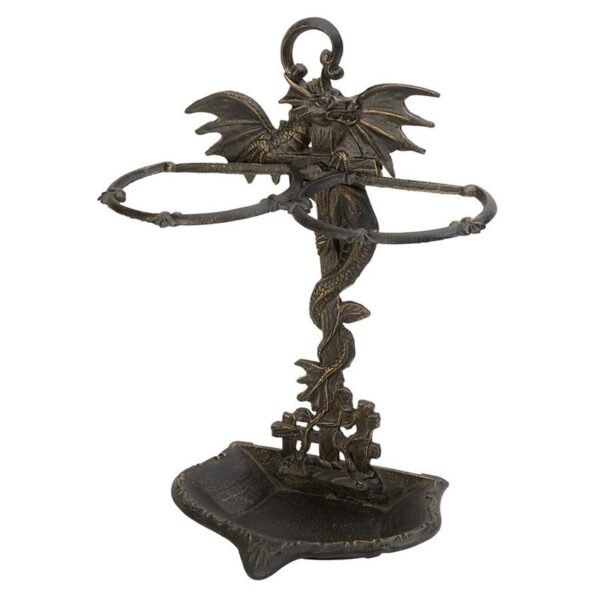 Design Toscano QH9267 17 1/2 Inch Wyvern Dragon Iron Walking Stick Holder