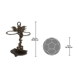 Design Toscano QH9267 17 1/2 Inch Wyvern Dragon Iron Walking Stick Holder