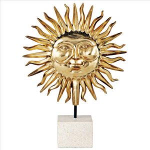 Design Toscano QL1181 11 1/2 Inch Golden Life Force Sun Statue