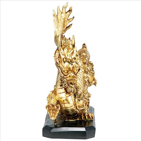 Design Toscano QL1196 15 1/2 Inch Emperor S Golden Dragon Asian Statue