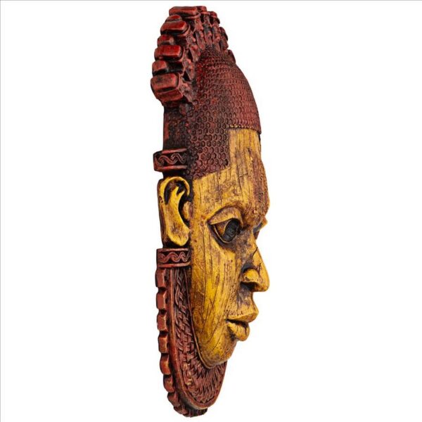 Design Toscano QL14503 6 1/2 Inch Queen Mother Iyoba African Wall Mask Sculpture