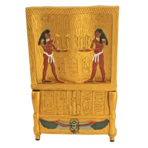 Design Toscano QL14557 4 1/2 Inch King Tuts Golden Throne Treasure Box