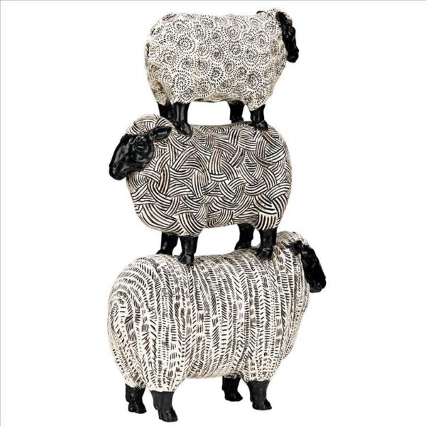 Design Toscano QL1502 9 Inch Stacked Sheep Spirit Animal Statue