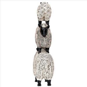 Design Toscano QL1502 9 Inch Stacked Sheep Spirit Animal Statue