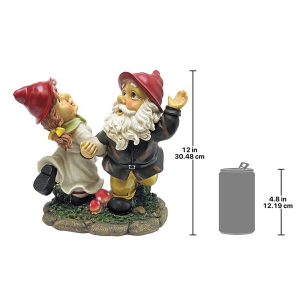 Design Toscano QL153946 10 Inch Dancing Duo Garden Gnomes