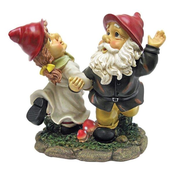 Design Toscano QL153946 10 Inch Dancing Duo Garden Gnomes