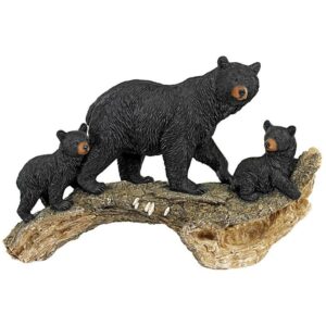 Design Toscano QL1559498 16 Inch Momma Black Bear with Cubs Statue