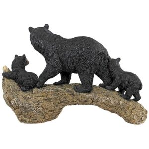 Design Toscano QL1559498 16 Inch Momma Black Bear with Cubs Statue