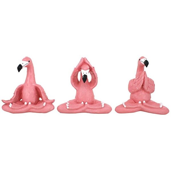 Design Toscano QL180588 13 1/2 Inch Large Zen of Flamingo Yoga Statues - Pink