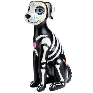 Design Toscano QL180927 3 1/2 Inch Dia de los Muertos El Perro Skeleton Dog