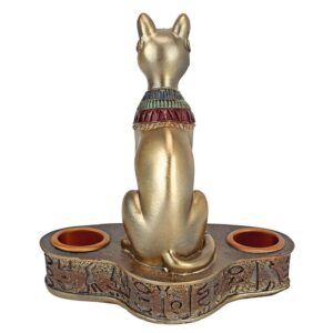 Design Toscano QL194545 4 1/2 Inch Altar of the Goddess Bastet Candle Holder