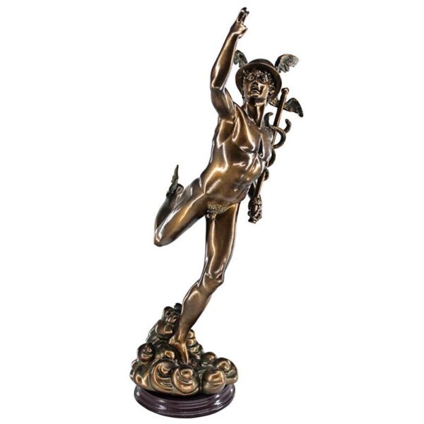 Design Toscano QL1973 5 Inch Flying Mercury Statue - Faux Bronze