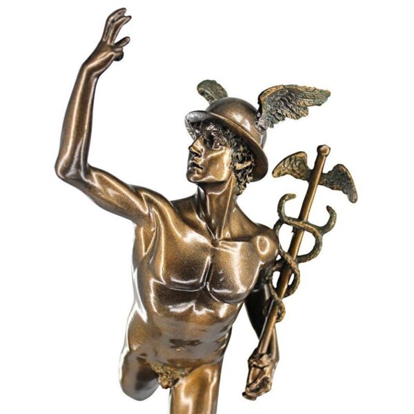 Design Toscano QL1973 5 Inch Flying Mercury Statue - Faux Bronze