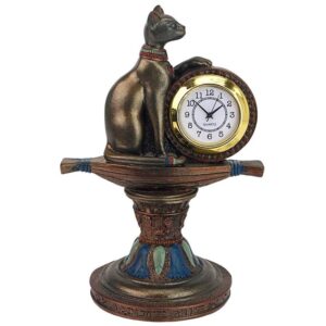 Design Toscano QL2095 4 Inch Bastets Egyptian Altar Clock