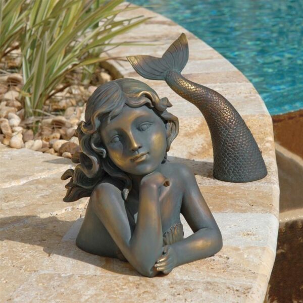 Design Toscano QL30330 18 Inch Merissa Siren of the Sea Mermaid Statue