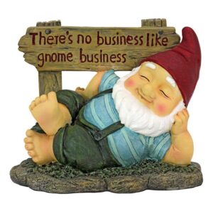 Design Toscano QL306802 8 Inch Irving Gnomlim Resting Gnome Statue