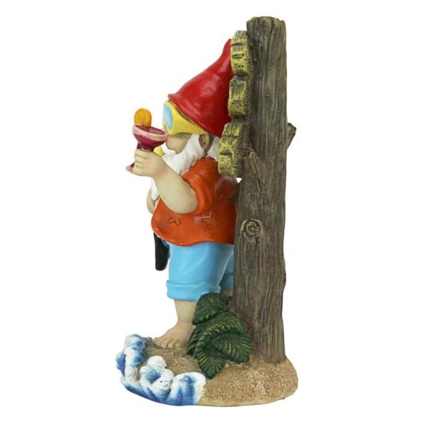 Design Toscano QL307331 5 Inch Happy Hour Tropical Garden Gnome