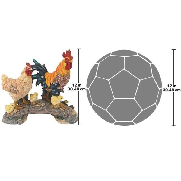 Design Toscano QL56974 14 1/2 Inch Chickens Bridging the Roost Statue