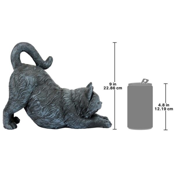 Design Toscano QL57118 12 Inch Playful Cat Stretching Statue