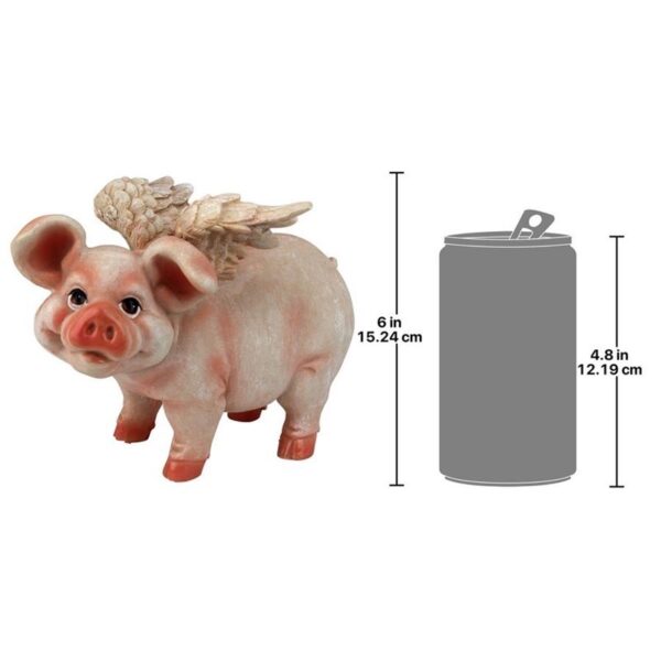 Design Toscano QL57203 8 Inch Flying Pig Statue Standing