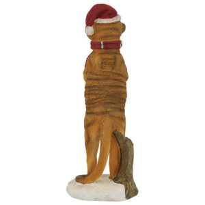 Design Toscano QL57961 6 Inch Merry Meerkat Holiday Greeter Statue