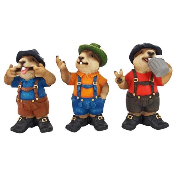 Design Toscano QL58565 4 Inch Oktoberfest Muskrats Beer Buddy Trio