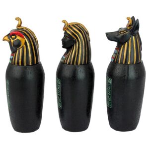 Design Toscano QL912318 2 1/2 Inch Canopic Jars of The Pharaohs Tomb, Set of 3