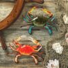 Design Toscano QL95882 18 Inch Tropical Crabs, Set of 2