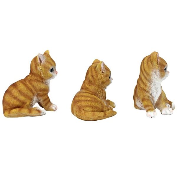 Design Toscano QM1241550 5 Inch Tabby Kitten Statues, Set of 3