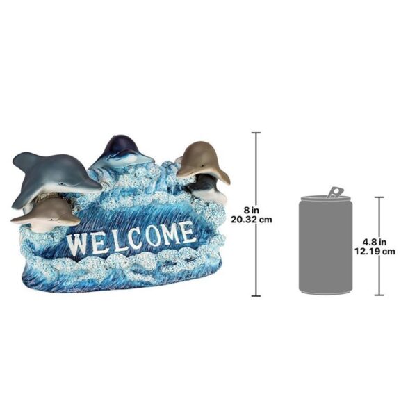 Design Toscano QM13001 12 1/2 Inch Dolphin Welcome Sign