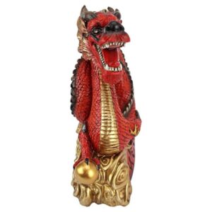 Design Toscano QM15006 13 1/2 Inch Asian Dragon Welcome Statue