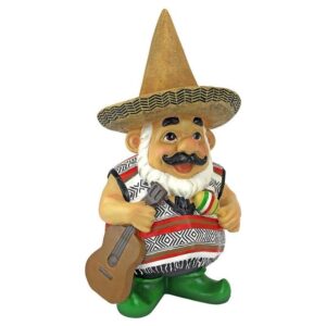 Design Toscano QM16034 6 1/2 Inch Pancho the Mariachi Garden Gnome Statue