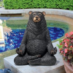 Design Toscano QM16037 7 1/2 Inch Being One with The Honey Zen Bear Statue