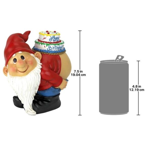 Design Toscano QM17044 7 Inch Loonie Moonie Happy Birthday Gnome