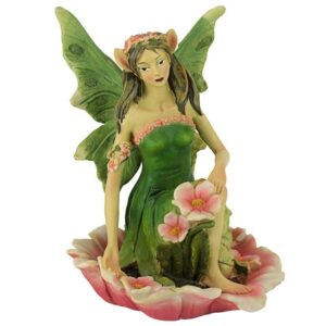 Design Toscano QM175891 7 Inch Fairy of Acorn Hollow Statue - Green