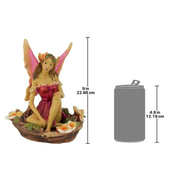 Design Toscano QM175892 7 Inch Fairy of Acorn Hollow Statue - Red