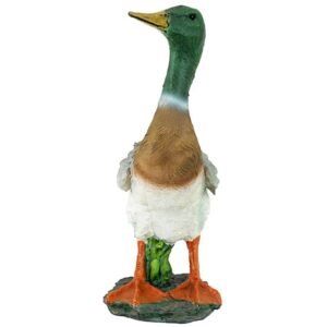 Design Toscano QM18989 9 1/2 Inch Mallard Duck Statue