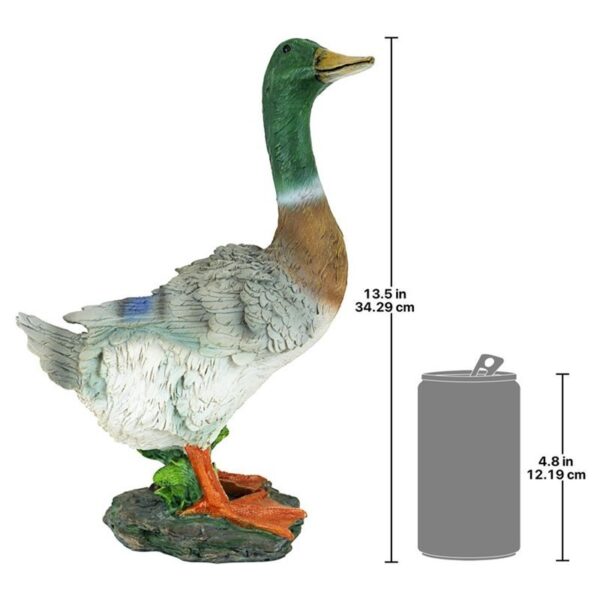 Design Toscano QM18989 9 1/2 Inch Mallard Duck Statue