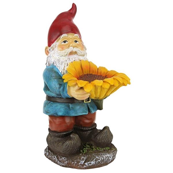 Design Toscano QM19474 6 Inch Sunflower Sammy Gnome Statue